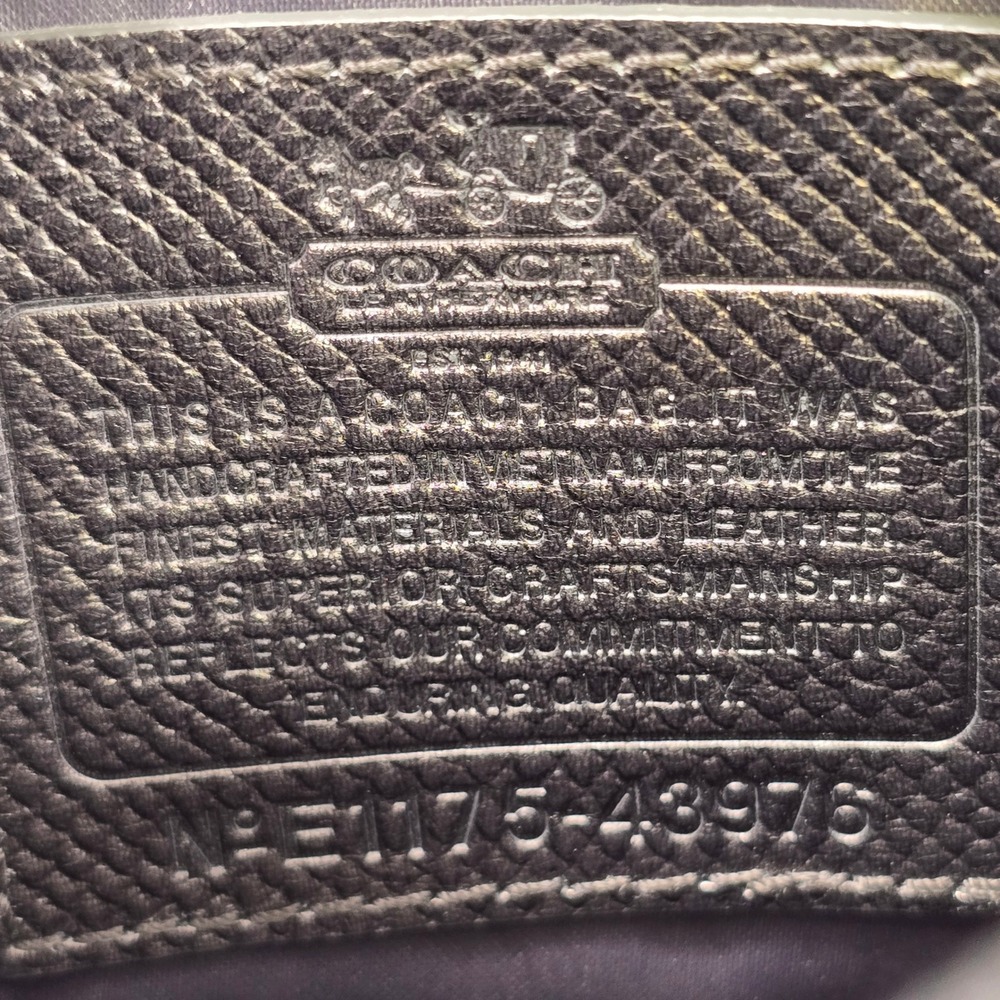Coach Signature Crossbody File Bag Grey Silver Metallic Adjustable Strap 43976 - Picture 5 of 13